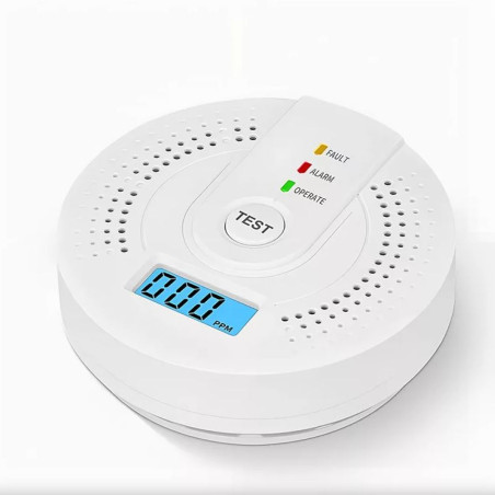 Koolmonoxidemelder op batterijen met alarm
