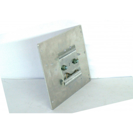 Metal DIN bar support for rear switching power supplies in metal case