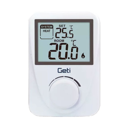 Digital Wired Thermostat with Backlit Display for Heating and Air Conditioning