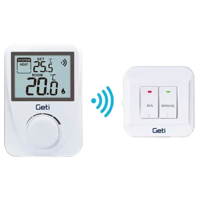 868 MHz digitale draadloze thermostaat met ontvanger voor verwarming en airconditioning