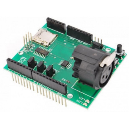 Arduino DMX512 con conector XLR y lector microSD