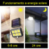 Lampe solaire COB à 120 LED avec détecteur de mouvement PIR, étanchéité IP65, éclairage extérieur 400 lm