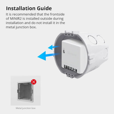 Sonoff MINI R2 Interruttore WiFi Smart Domotica Alexa Google eWeLink da Incasso