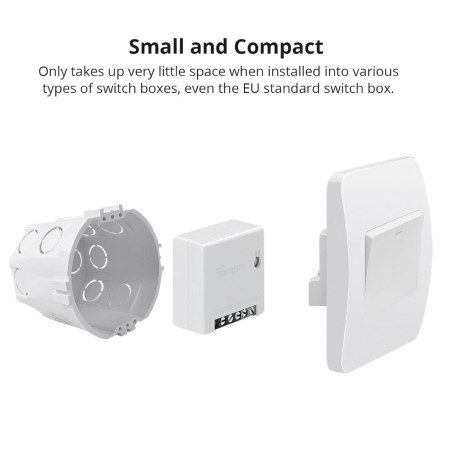Sonoff MINI R2 Smart WiFi-brytare Hemautomation Alexa Google eWeLink Infälld montering