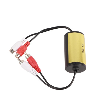 Isolatore di Massa Ground Loop RCA 15A Car Audio Anti Ronzio Disturbi SB-16