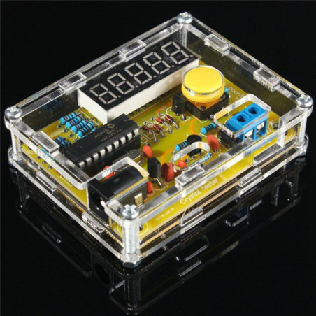 1Hz-50MHz Digital Frequency Meter Kit with PIC16F628A Crystal Tester LED Display