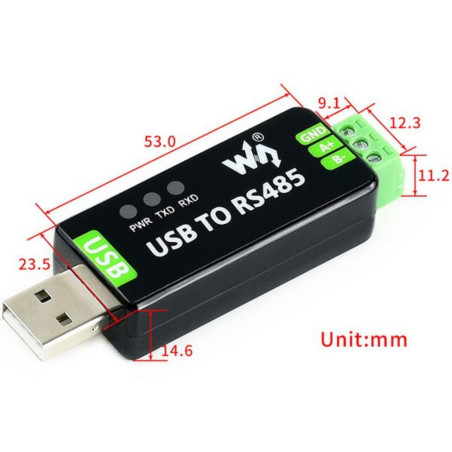 Industriell FT232RL USB RS485-omvandlare med ESD TVS 1200m-skydd