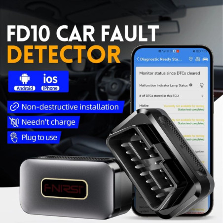 OBD2-skanner Bluetooth 5.1 Automatisk feldiagnos Android iPhone FNRFD10