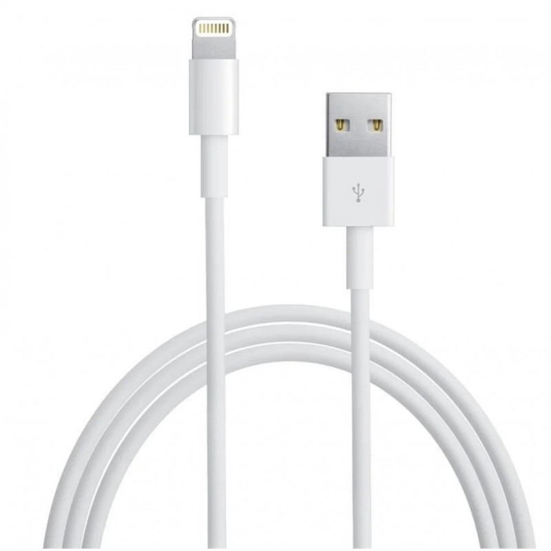 Lightning naar USB 2.0-kabel 1 m wit, Apple MFi-gecertificeerd voor het opladen en synchroniseren van iPhone, iPad en iPod.