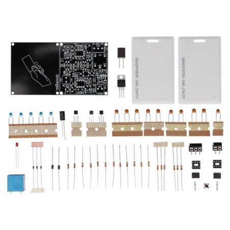 KIT Lettore RFID di Prossimità 64 Bit con 2 Tessere per Controllo Accessi, Porte e Automazioni