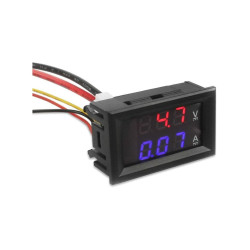 Amperometro Voltmetro Digitale DC 0-100V 10A con Doppio Display LED Rosso/Verde e Shunt Integrato EL3990