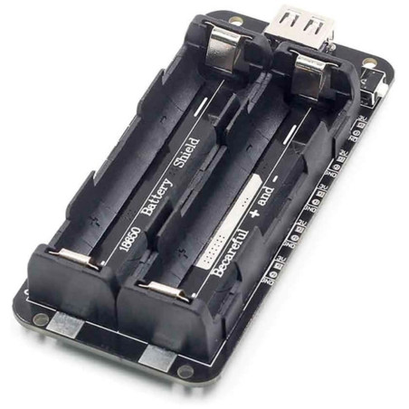 Shield Power Bank Modulo 3V 1A 5V 3A USB-C Micro USB Formato 18650