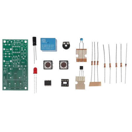 KIT Timer START STOP 0-15 Minuti 12V DC con relè di uscita 2A 240V