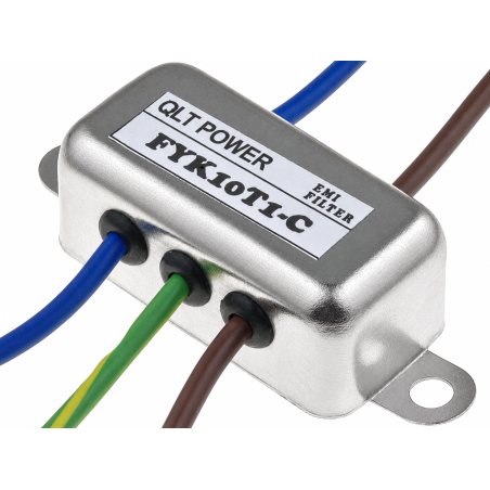 QLT POWER FYK10T1-C 250 V AC 10 A EMI noise suppression mains filter with cables