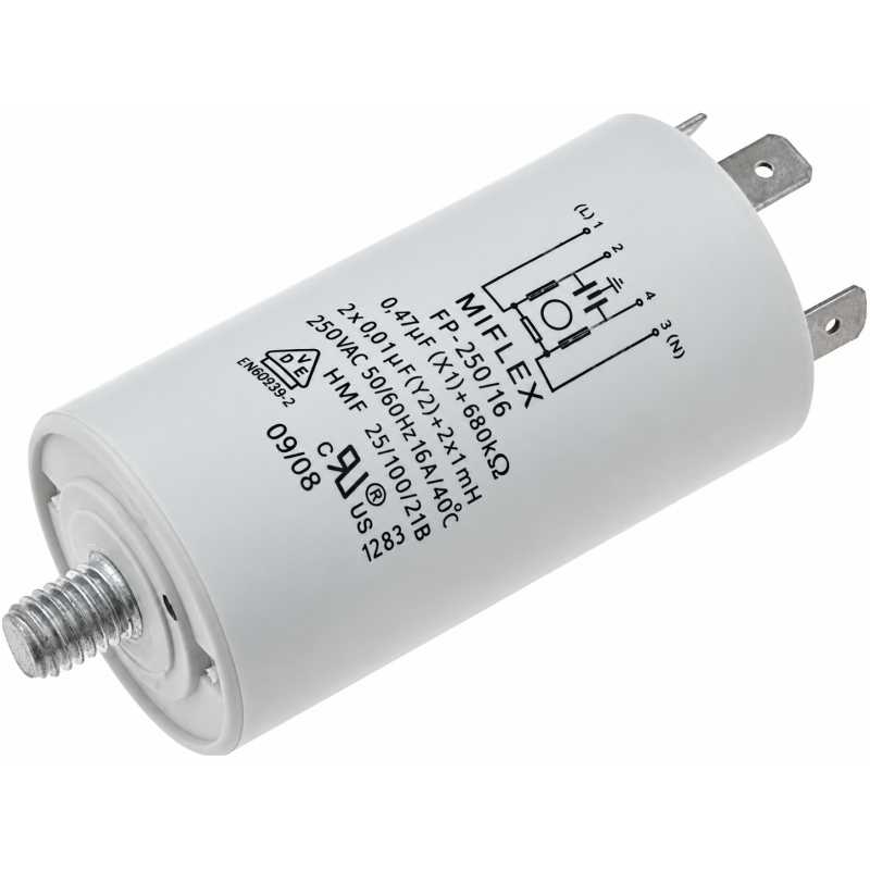 MIFLEX FP-250/16 EMI-störningsskyddsnätfilter – 250 V 16 A