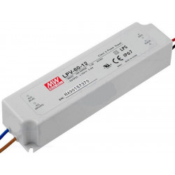 Alimentation à découpage universelle stabilisée 15V DC 4A IP67 LPV-60-15