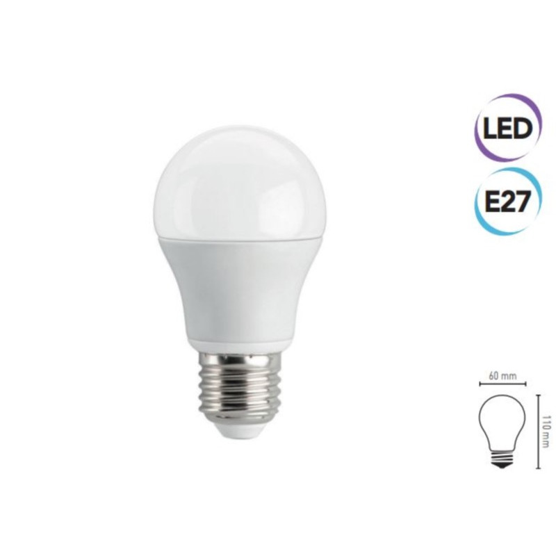 Lampadina LED 12W E27 1000 lumen bianco freddo classe A+ Electraline 63244