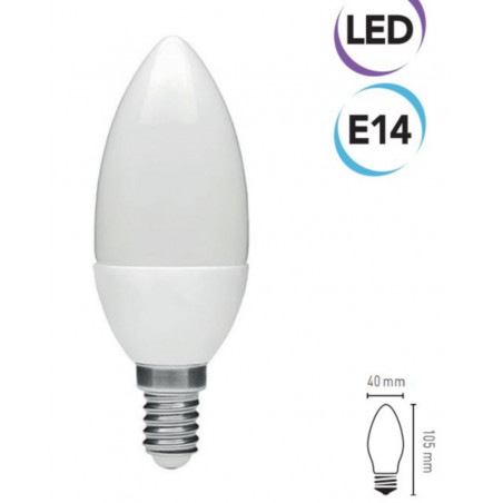 Ampoule bougie LED 7W E14 500 lumens blanc froid A + Electraline 63239