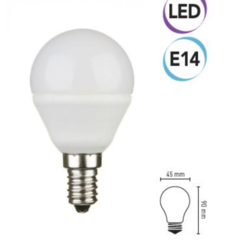 LED bulb 5W E14 400 lumen cold white A + Electraline 63240