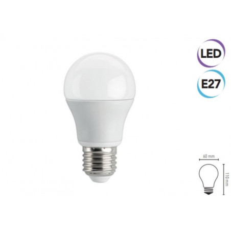 Ampoule LED 12W E27 1000 lumen blanc chaud classe A + Electraline 63294
