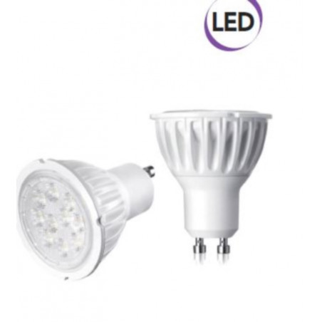 1 x Bombilla LED Spot 5W GU10 400 lúmenes luz cálida A + Electraline 63284