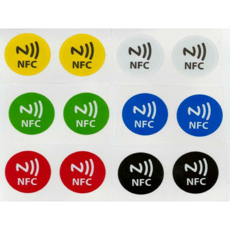 12 beschreibbare NFC-TAGs, die mit Windows Phone, Android und Blackberry kompatibel sind