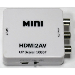 Convertidor de video HDMI a AV RCA AV FULL HD 1080P alim. USB
