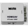 Convertitore video HDMI ad AV RCA AV FULL HD 1080P alim. USB